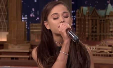 Ariana Grande singing "Beauty and the Beast"