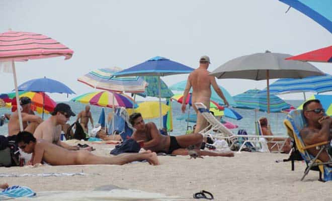 A photo of a nudge gay beach on Haulover Beach, Florida.