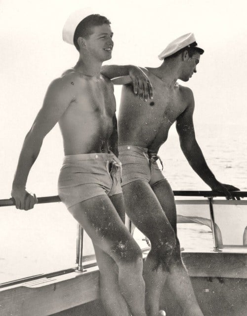 A vintage photo of gay sailors. 