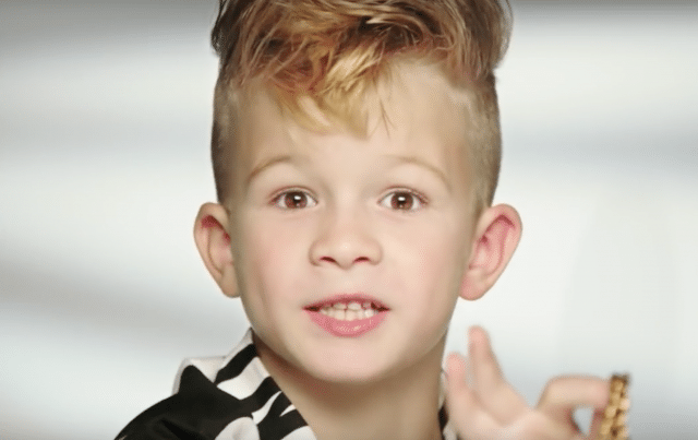 A little boy stars in a Barbie commercial.