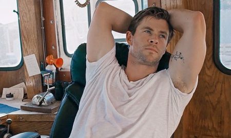 This is a photo of Chris Hemsworth from the short film ‘The Man Who Dreams Only of Surfing.’