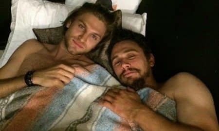 This is a photo of James Franco and Keegan Allen.