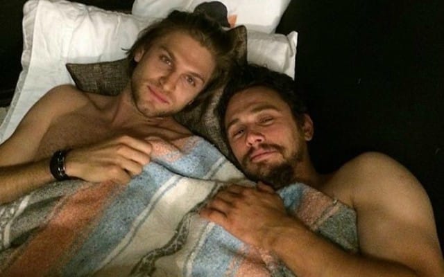 This is a photo of James Franco and Keegan Allen.