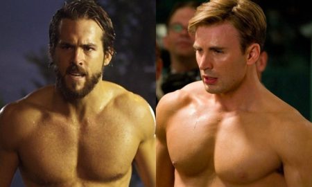 This is a photo of Ryan Reynolds and Chris Evans.