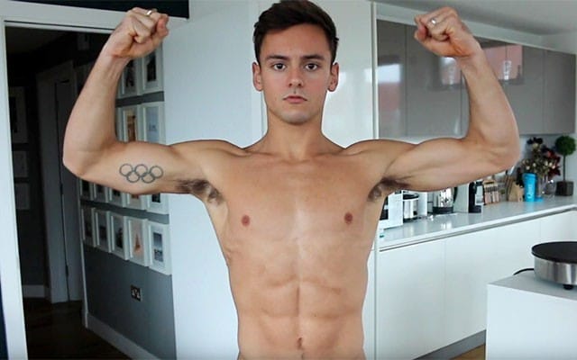 This is a photo of Tom Daley from his YouTube channel.