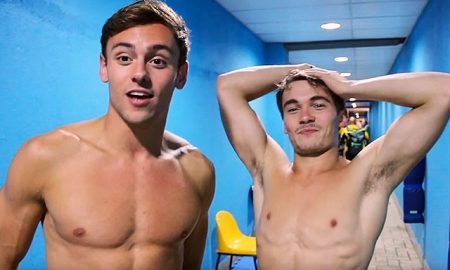 This is a photo of Tom Daley and Daniel Goodfellow.