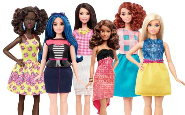This is a photo of the new Barbie dolls.