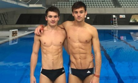 This is a photo of Tom Daley and Dan Goodfellow.