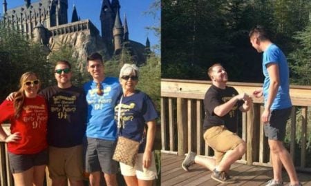 Wizarding World of Harry Potter Proposal with Golden Snitch ring box
