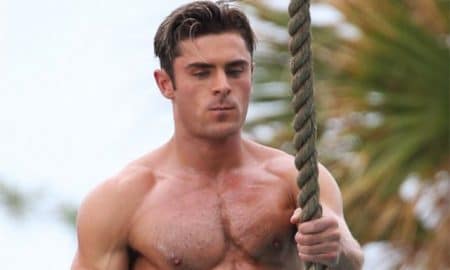 This is a photo of Zac Efron in a Speedo.