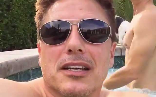 John Barrowman accidently streams husband's junk on Facebook Live.