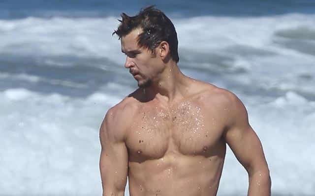This is a photo of Ryan Kwanten at the beach.