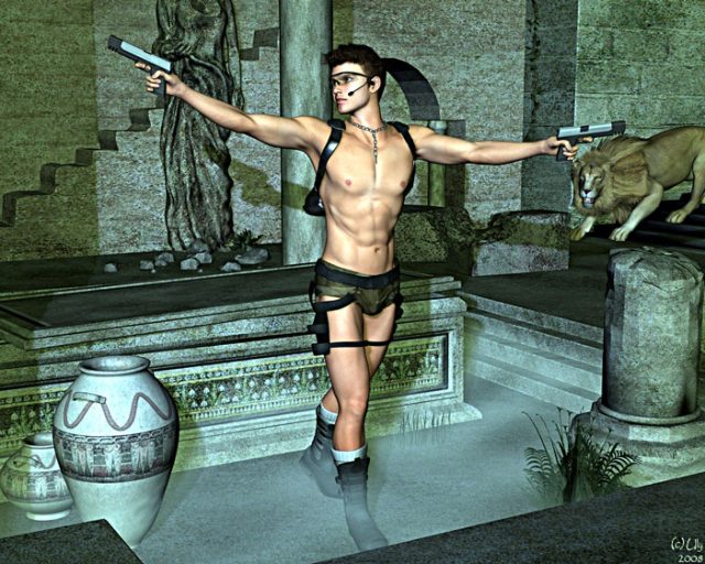 Male version of tomb raider