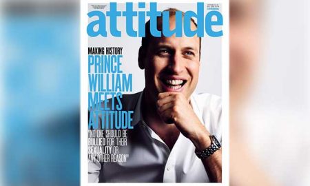 Prince William on the cover of gay magazine Attitude.