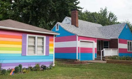 The Westboro Baptist Church rainbow houses