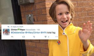 8-Year-Old Boy Dressed as Hillary Clinton