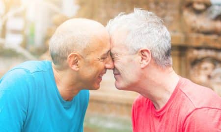This is a photo of a senior gay couple