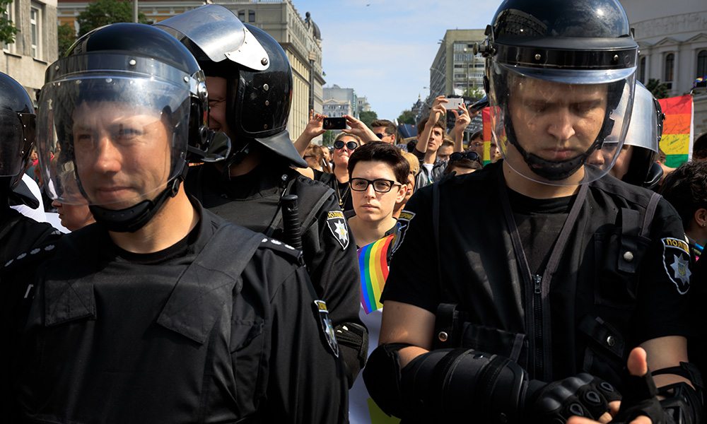 Pride Parade In Kiev. Ukrainian