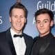 Dustin Lance Black and Tom Daley attends the 2018 Writers Guild Awards