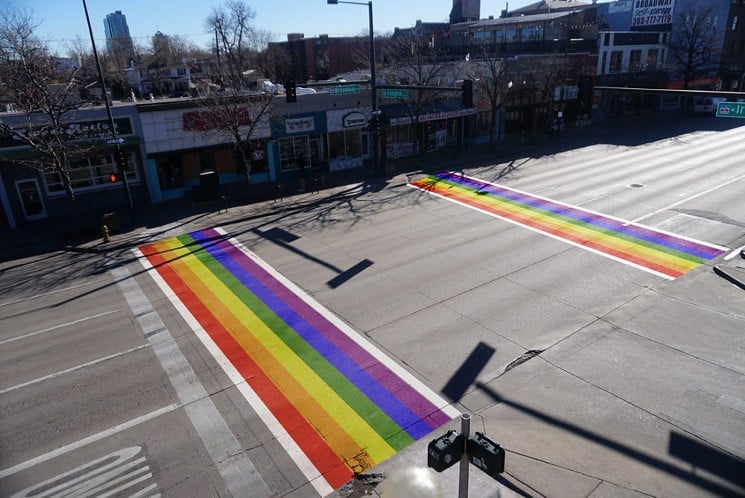 Denver rainbow crosswalks