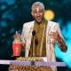 Actor Keiynan Lonsdale accepts the Best Kiss award for 'Love, Simon'