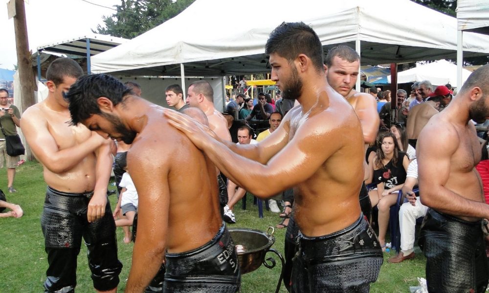 Oil wrestling is the hottest sport in Turkey. 