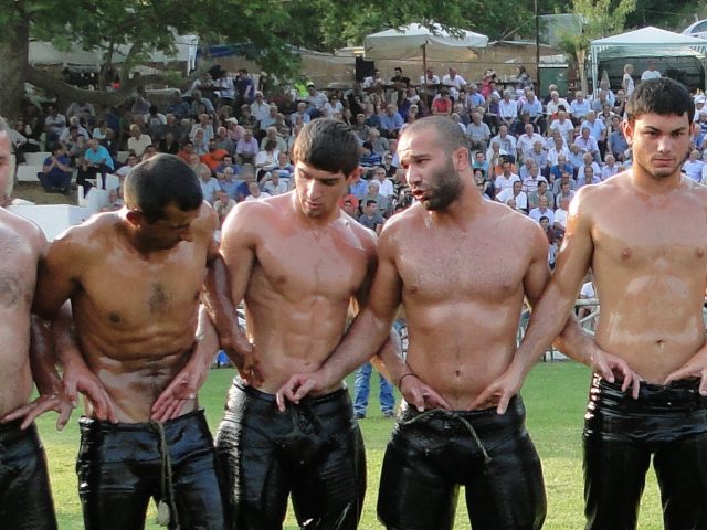 Oil wrestling is the hottest sport in Turkey. 