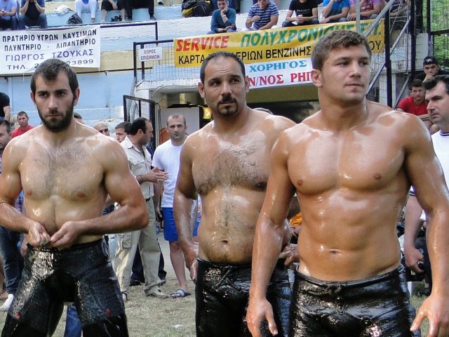 Oil wrestling is the hottest sport in Turkey. 