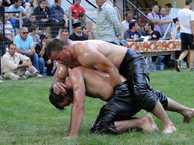 Oil wrestling is the hottest sport in Turkey. 
