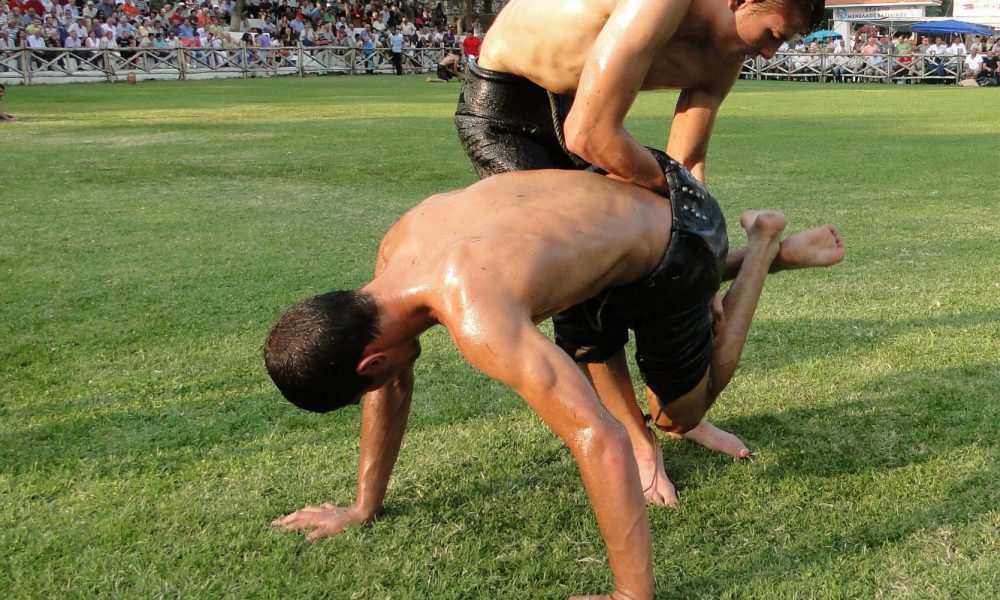 Oil wrestling is the hottest sport in Turkey. 