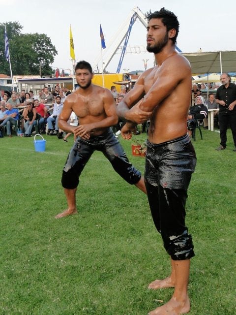 Oil wrestling is the hottest sport in Turkey. 