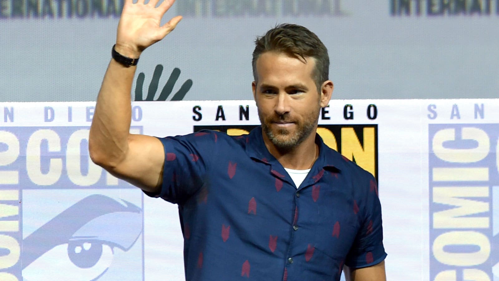 Ryan Reynolds speaks onstage at the 'Deadpool 2' panel