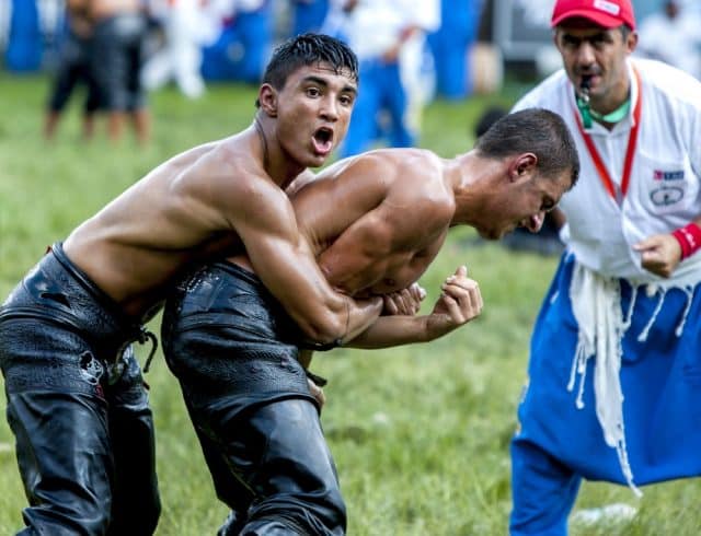 boys turkish oil wrestling