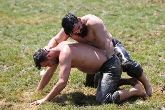 boys turkish oil wrestling