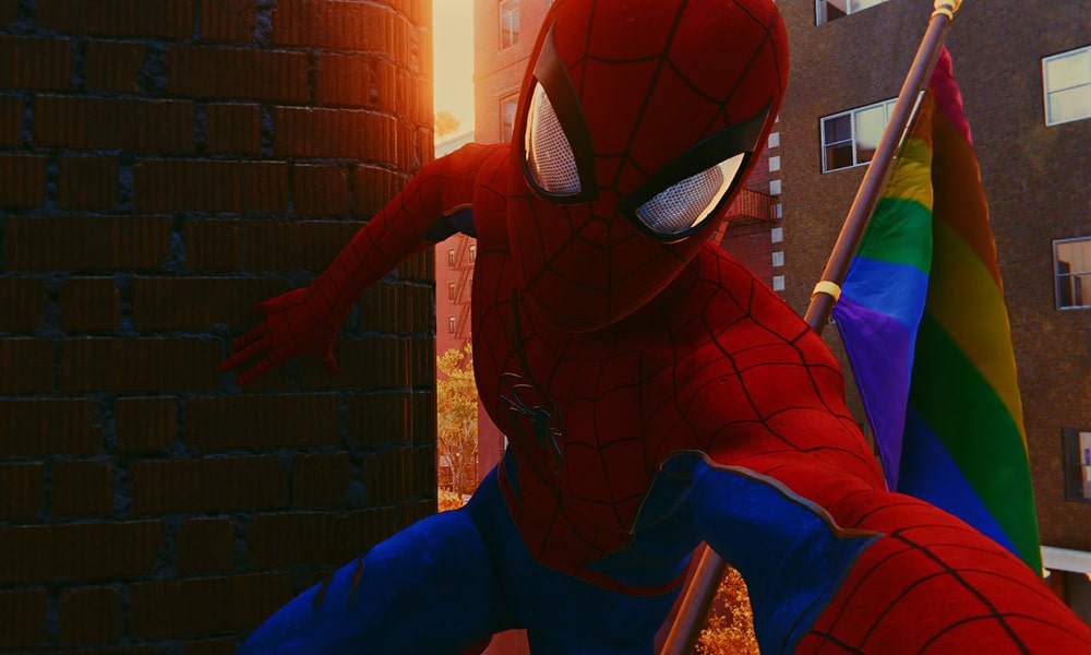 Artway on X: Ps4 Marvel :Spider-man is LGBT friendly!  🏳️‍🌈❤️😍❤️😍❤️😍🏳️‍🌈 #Spiderman #LGBT #TransIsBeautiful #love  #PlayStation #awesome #Sony #freedom #nowar #gender #happy   / X