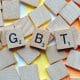 LGBTQ in Scrabble letters