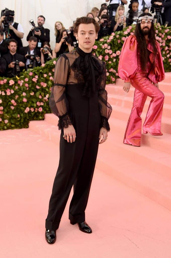 Harry Styles Rocks Sheer Gucci Ensemble At Met Gala Gayety