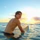 Young surfer on Oahu in Hawaii