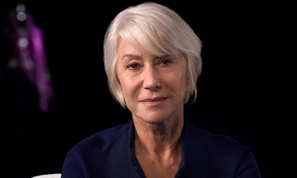 This is a photo of Helen Mirren from her Masterclass