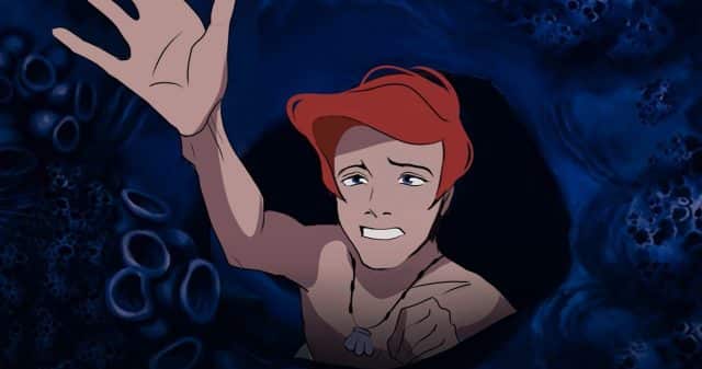 Male Ariel from The Little Mermaid Reaching Out