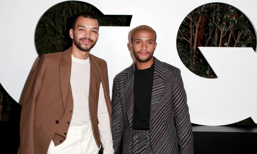 WEST HOLLYWOOD, CALIFORNIA - NOVEMBER 18: Justice Smith and Nicholas Ashe attend the 2021 GQ Men of the Year Party at the West Hollywood EDITION on November 18, 2021 in West Hollywood, California. (Photo by Joe Scarnici/Getty Images for GQ)