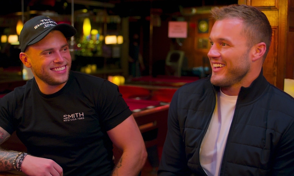 Coming Out Colton. (L to R) Gus Kenworthy, Colton Underwood in episode 105 of Coming Out Colton. Cr. Courtesy of Netflix © 2021