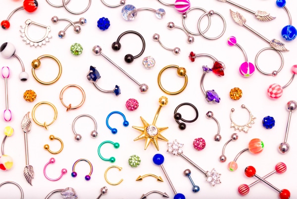 piercing jewelry assortment