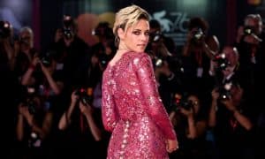 Kristen Stewart attends the premiere of the movie "Seberg" during the 76th Venice Film Festival on August 30, 2019 in Venice