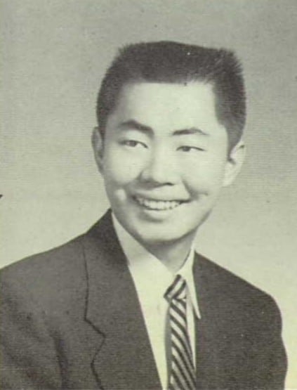 George Takei's senior class photo at Los Angeles High School in 1956.