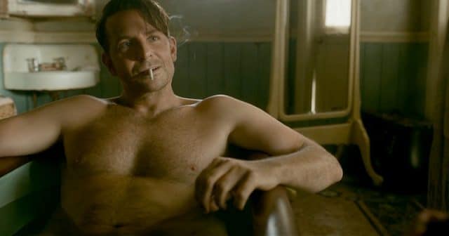 Bradley Cooper in Nightmare Alley shirtless bathtub full-frontal