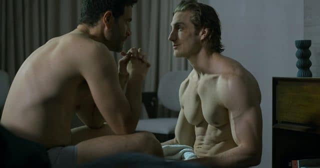 Eugenio Siller towell drop in 'Who Killed Sara?'
