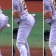 This Pro Catcher's Butt Takes Pitches Like a Champ