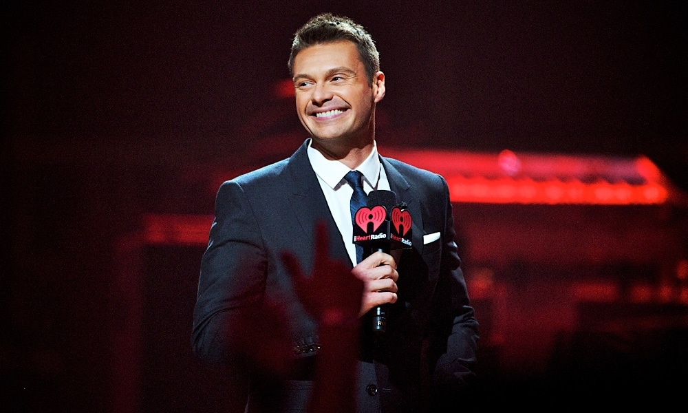 Ryan Seacrest appears at the inaugural iHeartRadio Music Festival at the MGM Grand Garden Arena.