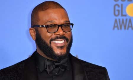 Tyler Perry at the 2019 Golden Globe Awards at the Beverly Hilton Hotel.